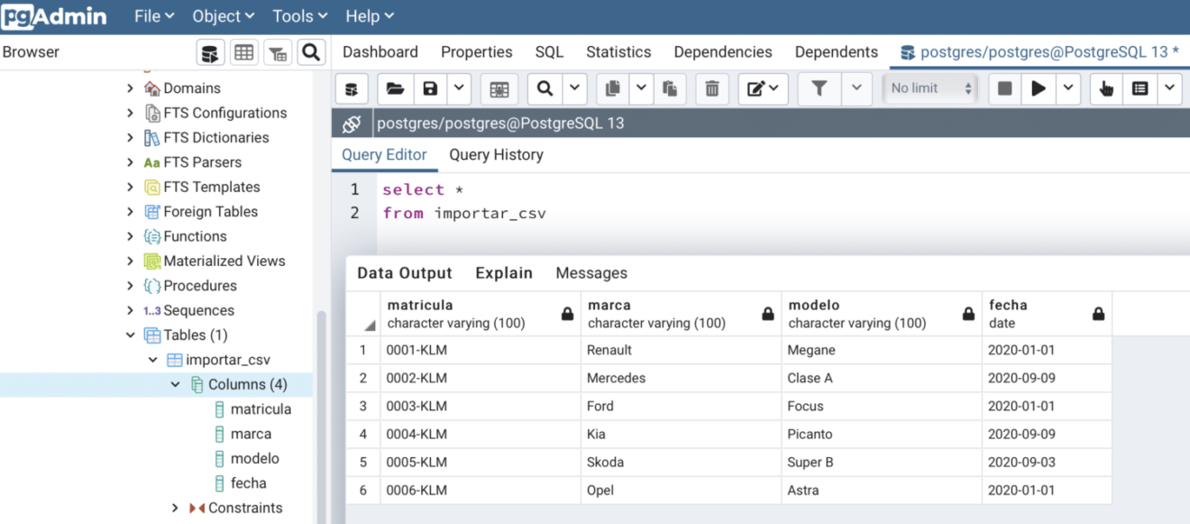 Запрос к postgresql из excel