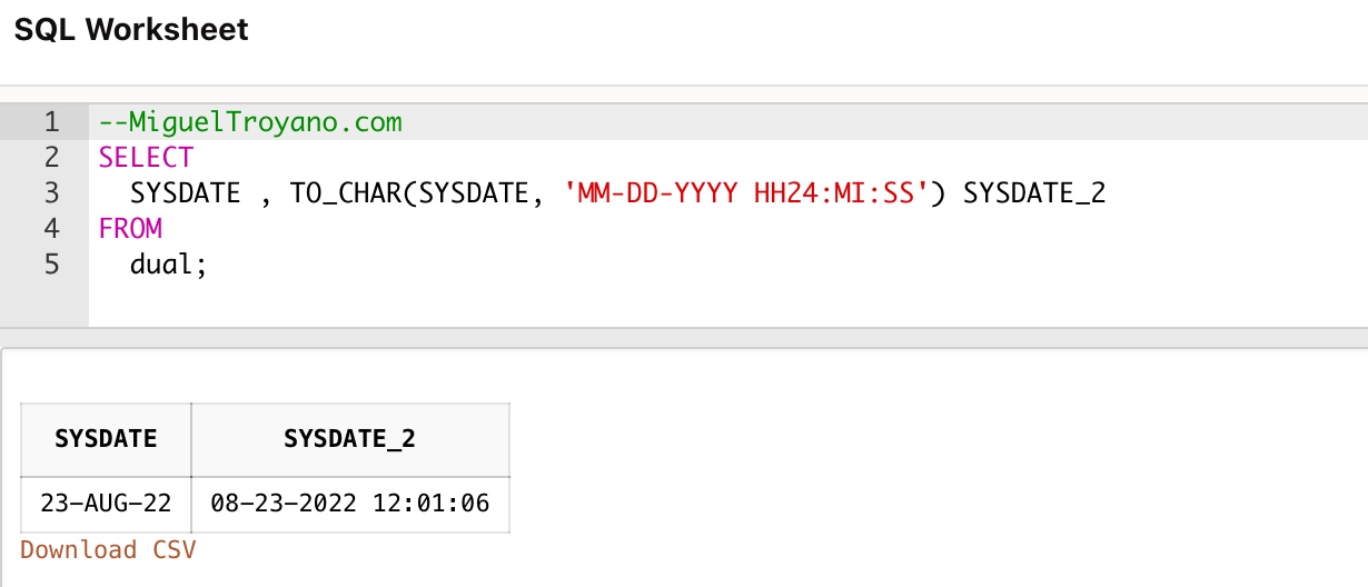 Funci n SYSDATE En Oracle MiguelTroyano