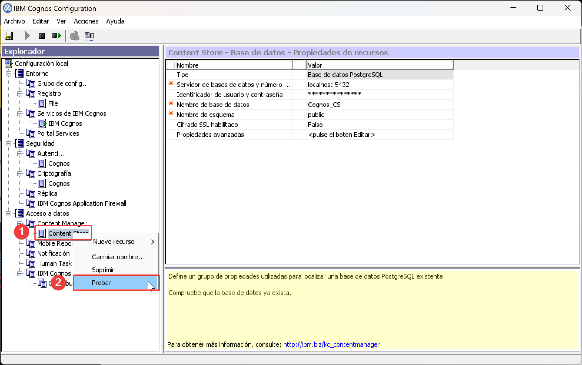 Configurar IBM Cognos